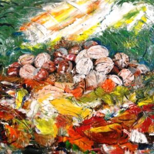 "Intreccio di colori" castagne e noci